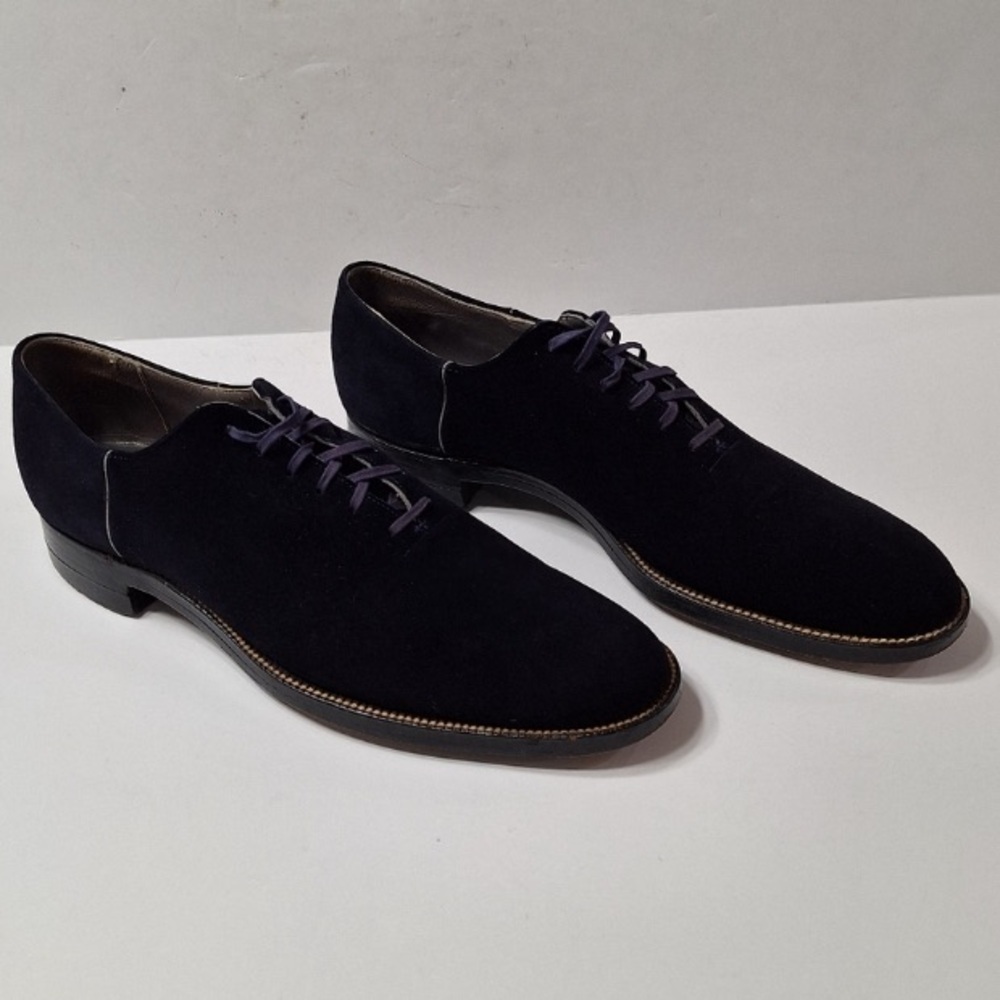 British Walkers Men’s Black Suede Oxford Dress Shoes Size 12 AA (Narrow)